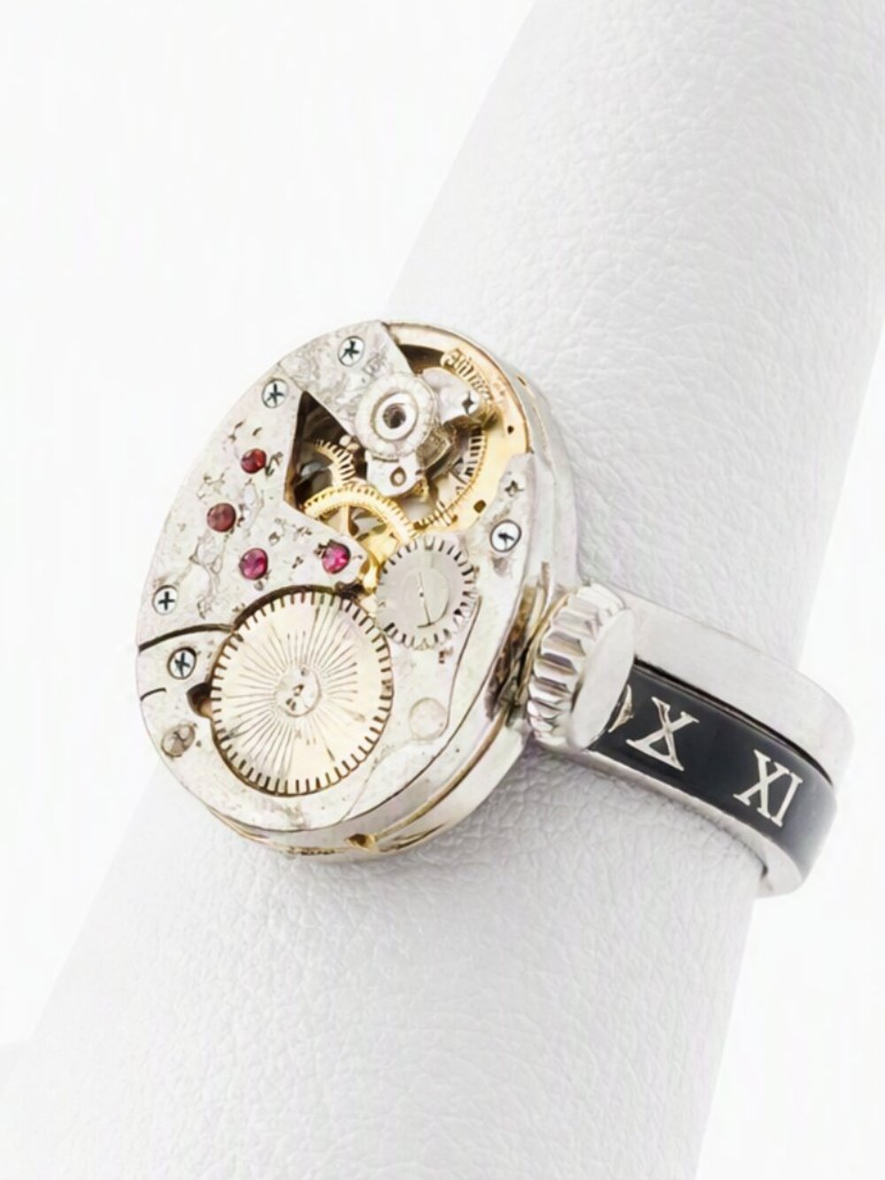 Handmade Steampunk Ring Made with Watch Parts